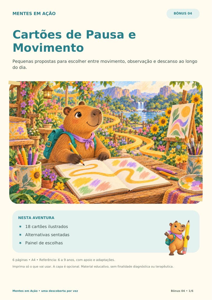 Capa do bônus Cartões de Pausa e Movimento