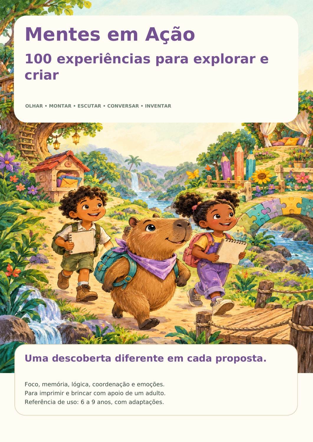 Capa do caderno de atividades